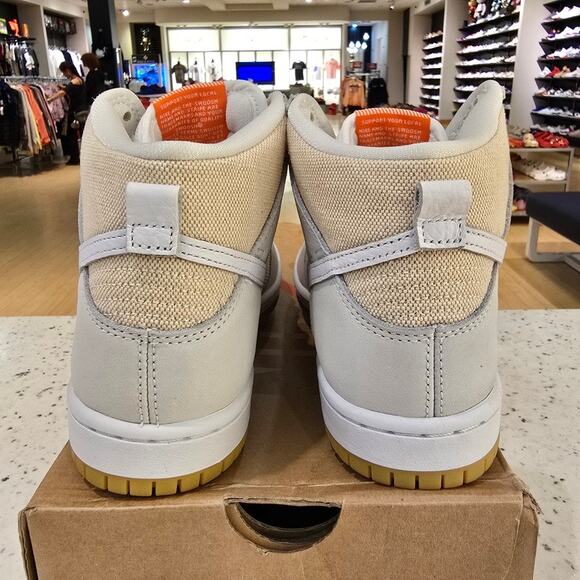 Nike SB Dunk High Pro ISO Orange Label Unbleached Natural / White DA9626 100 - Picture 4 of 9